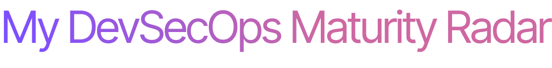 My DevSecOps Maturity Radar
